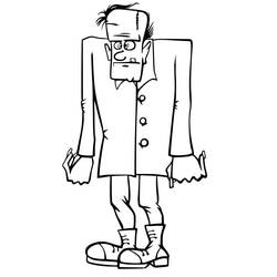 着色页: Frankenstein (超级英雄和超级恶棍) #198927 - 免费可打印着色页