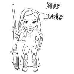 着色页: Ginny Weasley (超级英雄和超级恶棍) #187358 - 免费可打印着色页