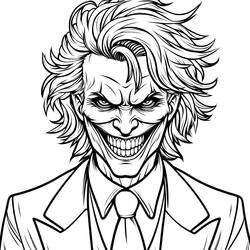 着色页: Joker (超级英雄和超级恶棍) #202122 - 免费可打印着色页