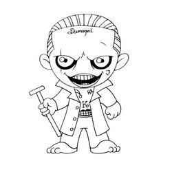 着色页: Joker (超级英雄和超级恶棍) #202126 - 免费可打印着色页
