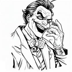 着色页: Joker (超级英雄和超级恶棍) #202130 - 免费可打印着色页