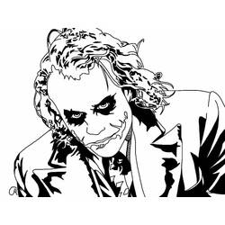 着色页: Joker - 免费可打印着色页