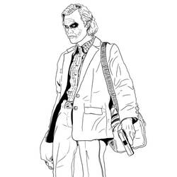 着色页: Joker (超级英雄和超级恶棍) #202137 - 免费可打印着色页