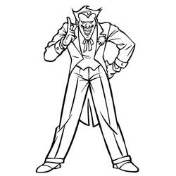 着色页: Joker (超级英雄和超级恶棍) #202138 - 免费可打印着色页