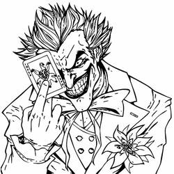 着色页: Joker (超级英雄和超级恶棍) #202143 - 免费可打印着色页