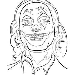 着色页: Joker (超级英雄和超级恶棍) #202147 - 免费可打印着色页