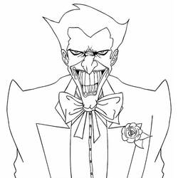 着色页: Joker (超级英雄和超级恶棍) #202151 - 免费可打印着色页