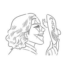 着色页: Joker (超级英雄和超级恶棍) #202153 - 免费可打印着色页