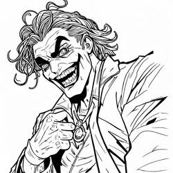 着色页: Joker (超级英雄和超级恶棍) #202154 - 免费可打印着色页