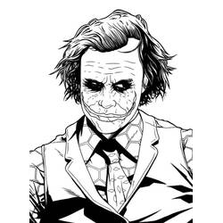 着色页: Joker (超级英雄和超级恶棍) #202156 - 免费可打印着色页