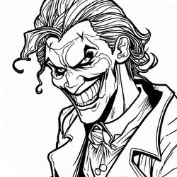 着色页: Joker (超级英雄和超级恶棍) #202157 - 免费可打印着色页