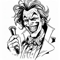 着色页: Joker (超级英雄和超级恶棍) #202159 - 免费可打印着色页