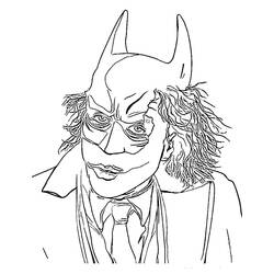 着色页: Joker (超级英雄和超级恶棍) #202160 - 免费可打印着色页
