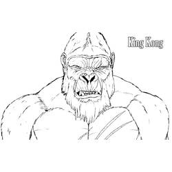着色页: King Kong (超级英雄和超级恶棍) #203377 - 免费可打印着色页