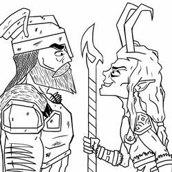 着色页: Loki - 免费可打印着色页