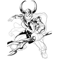 着色页: Loki (超级英雄和超级恶棍) #172533 - 免费可打印着色页