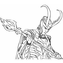 着色页: Loki (超级英雄和超级恶棍) #172537 - 免费可打印着色页