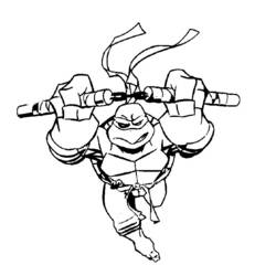 着色页: Ninja Turtles (超级英雄和超级恶棍) #75358 - 免费可打印着色页