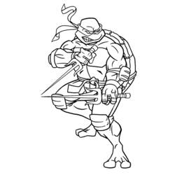 着色页: Ninja Turtles (超级英雄和超级恶棍) #75363 - 免费可打印着色页