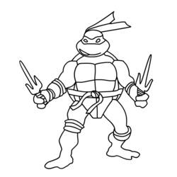 着色页: Ninja Turtles (超级英雄和超级恶棍) #75417 - 免费可打印着色页