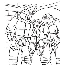 着色页: Ninja Turtles (超级英雄和超级恶棍) #75432 - 免费可打印着色页