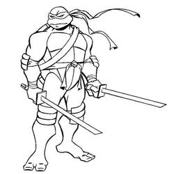 着色页: Ninja Turtles - 免费可打印着色页