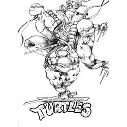 着色页: Ninja Turtles (超级英雄和超级恶棍) #75556 - 免费可打印着色页