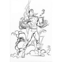 着色页: Shazam - 免费可打印着色页