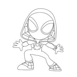 着色页: Spidey和His Amazing Friends (超级英雄和超级恶棍) #211258 - 免费可打印着色页