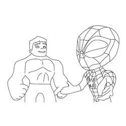着色页: Spidey和His Amazing Friends (超级英雄和超级恶棍) #211261 - 免费可打印着色页