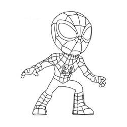 着色页: Spidey和His Amazing Friends (超级英雄和超级恶棍) #211266 - 免费可打印着色页