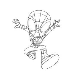 着色页: Spidey和His Amazing Friends (超级英雄和超级恶棍) #211267 - 免费可打印着色页