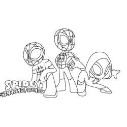 着色页: Spidey和His Amazing Friends (超级英雄和超级恶棍) #211271 - 免费可打印着色页