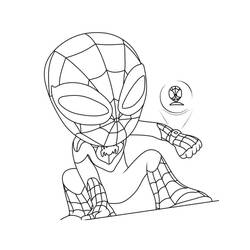 着色页: Spidey和His Amazing Friends (超级英雄和超级恶棍) #211277 - 免费可打印着色页