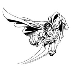 着色页: 超人 (超级英雄和超级恶棍) #83626 - 免费可打印着色页