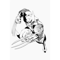 着色页: 金刚狼 (超级英雄和超级恶棍) #74843 - 免费可打印着色页