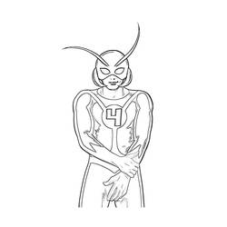 着色页: 蚂蚁人 (超级英雄) #77669 - 免费可打印着色页
