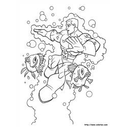着色页: 海王 (超级英雄) #85017 - 免费可打印着色页