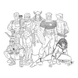 着色页: 复仇者联盟 (超级英雄) #74015 - 免费可打印着色页