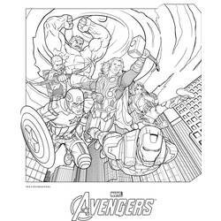 着色页: 复仇者联盟 (超级英雄) #74020 - 免费可打印着色页