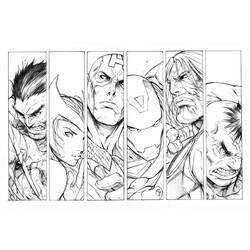 着色页: 复仇者联盟 (超级英雄) #74027 - 免费可打印着色页