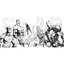 着色页: 复仇者联盟 (超级英雄) #74035 - 免费可打印着色页