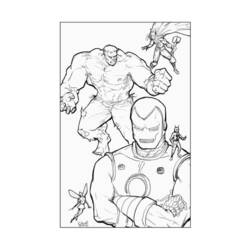 着色页: 复仇者联盟 (超级英雄) #74052 - 免费可打印着色页