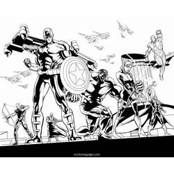 着色页: 复仇者联盟 (超级英雄) #74076 - 免费可打印着色页