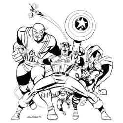 着色页: 复仇者联盟 (超级英雄) #74103 - 免费可打印着色页