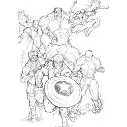 着色页: 复仇者联盟 (超级英雄) #74110 - 免费可打印着色页