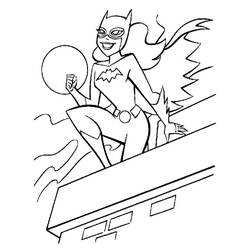 着色页: 蝙蝠女 (超级英雄) #77728 - 免费可打印着色页