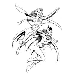 着色页: 蝙蝠女 (超级英雄) #77733 - 免费可打印着色页