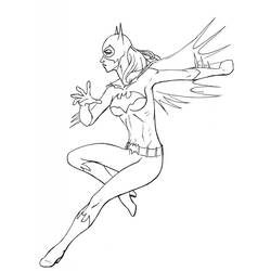着色页: 蝙蝠女 (超级英雄) #77746 - 免费可打印着色页