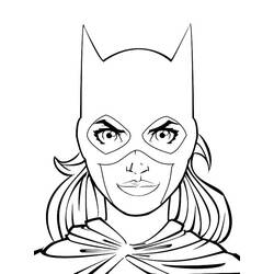 着色页: 蝙蝠女 (超级英雄) #77773 - 免费可打印着色页